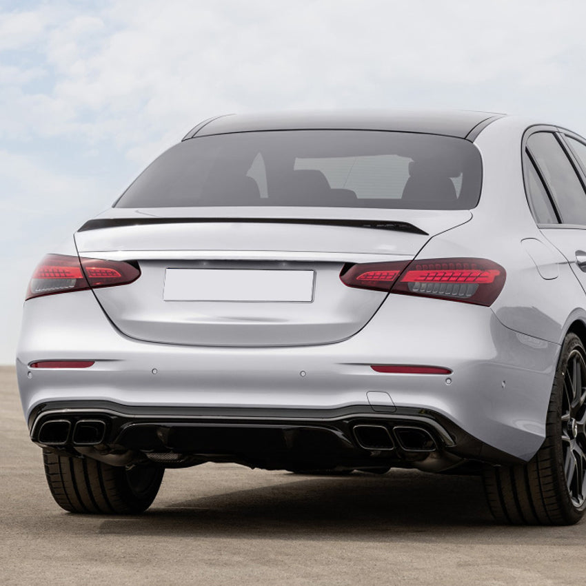 AMG Style Gloss Black Rear Diffuser and Exhaust tips for Mercedes Benz W213 C238 E Class 21-23 - Carbon Factory