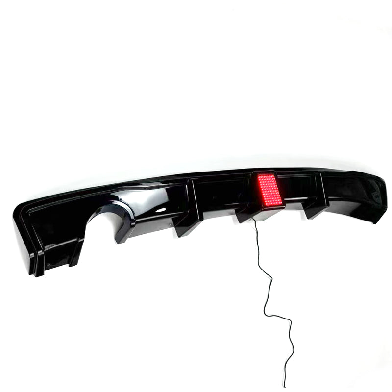 LED 1 Gloss Black Rear Diffuser Single Exhaust for BMW F30 F31 3 Series Standard model 12-19