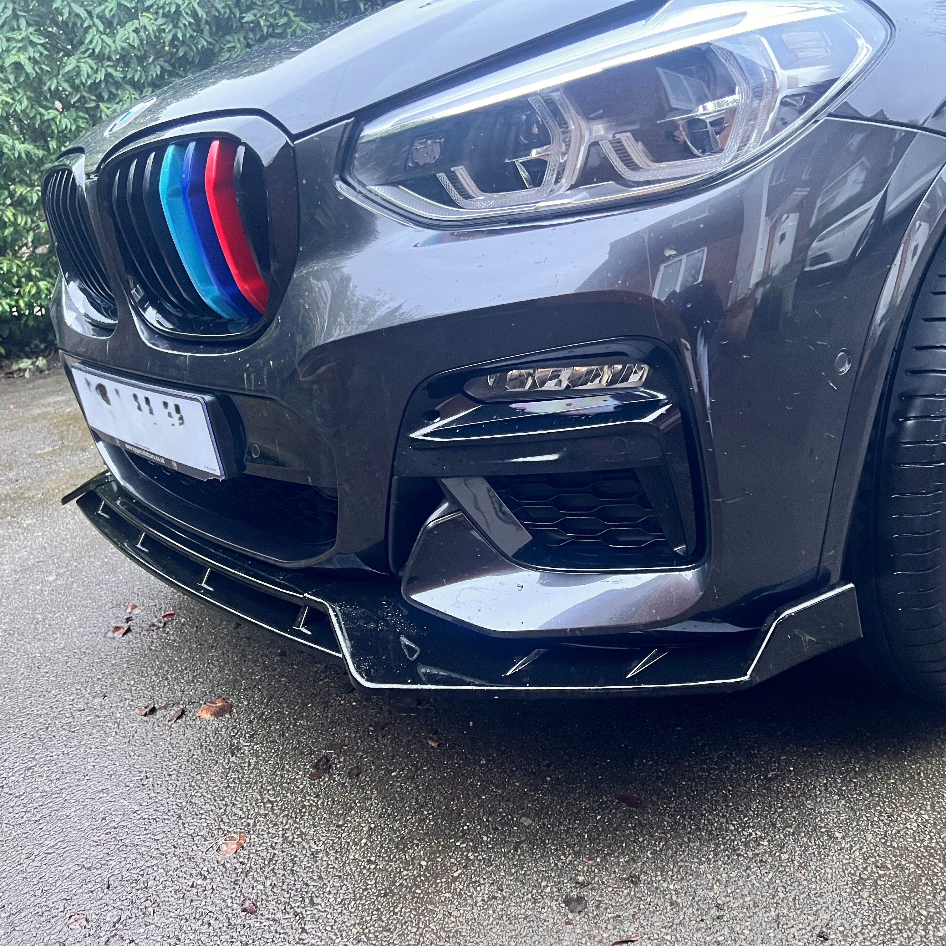MP Style Gloss Black Front Splitter for BMW G01 X3 G02 X4 Pre-LCI 18-21 - Carbon Factory