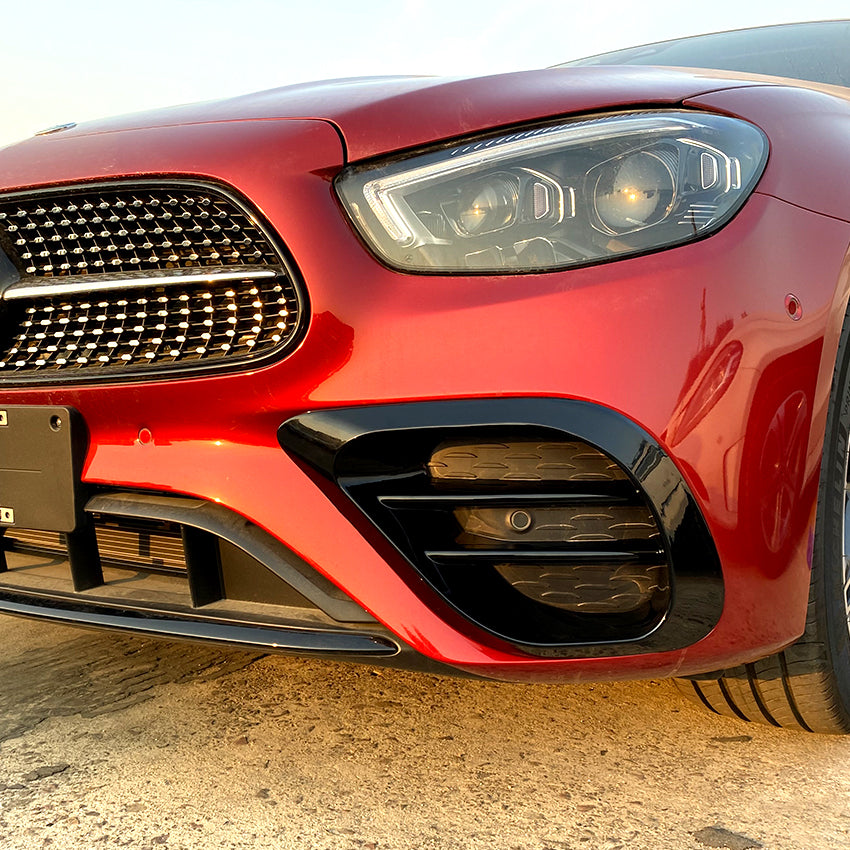 Gloss Black Front Bumper Side Grille for Mercedes Benz W213 C238 E Class AMG 21-23 - Carbon Factory