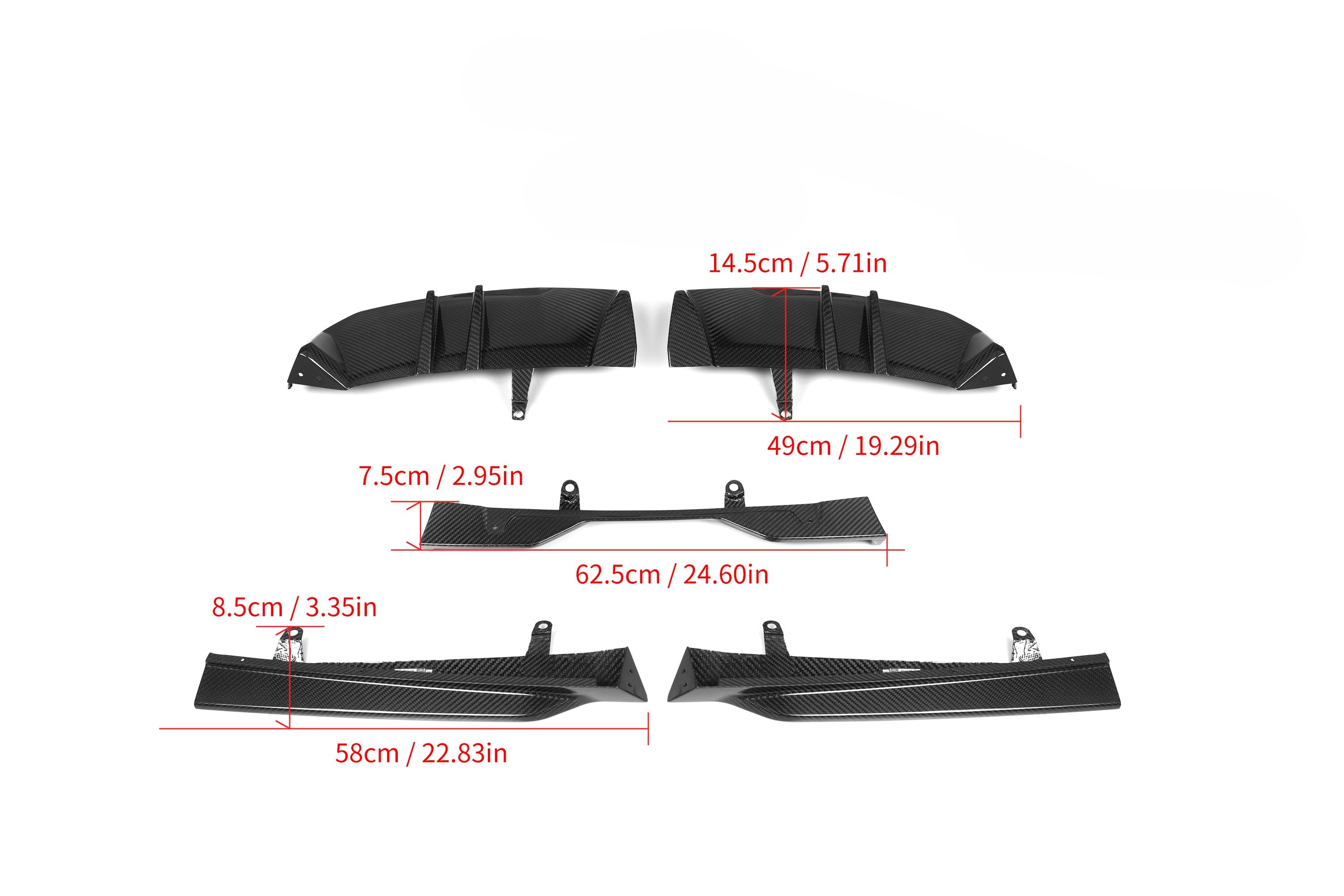 MP Style Pre-Preg Carbon Fibre Rear Diffuser for BMW G60 5 Series 24-Present - Carbon Factory