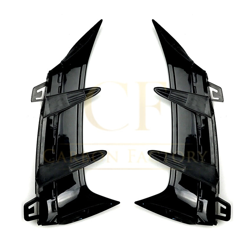 Gloss Black Rear Bumper Trims for Mercedes Benz W177 A Class Saloon 18-25 (Replacement) - Carbon Factory