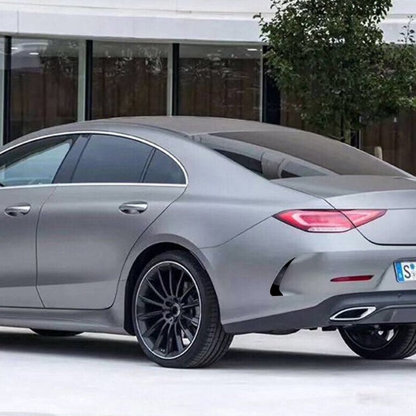 Gloss Black Rear Canards for Mercedes Benz C257 CLS 19-23