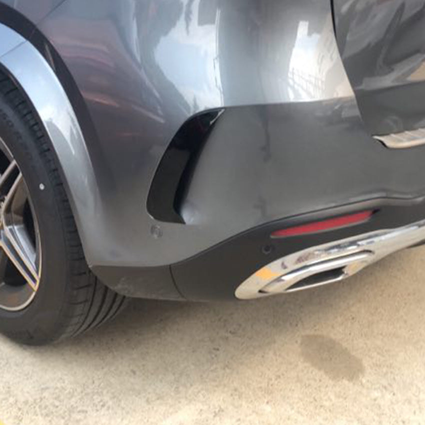 Gloss Black Rear Canards for Mercedes Benz W167 GLE SUV 19-26