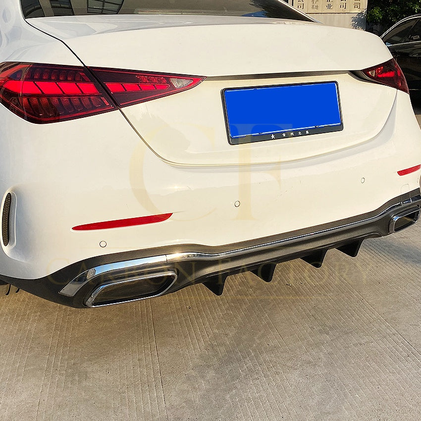 OEM Style Matt Black Rear Diffuser for Mercedes Benz W206 C Class 22-Present - Carbon Factory