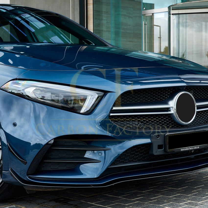 Gloss Black Canards for Mercedes Benz W177 A Class AMG 18-25 (Replacement) - Carbon Factory