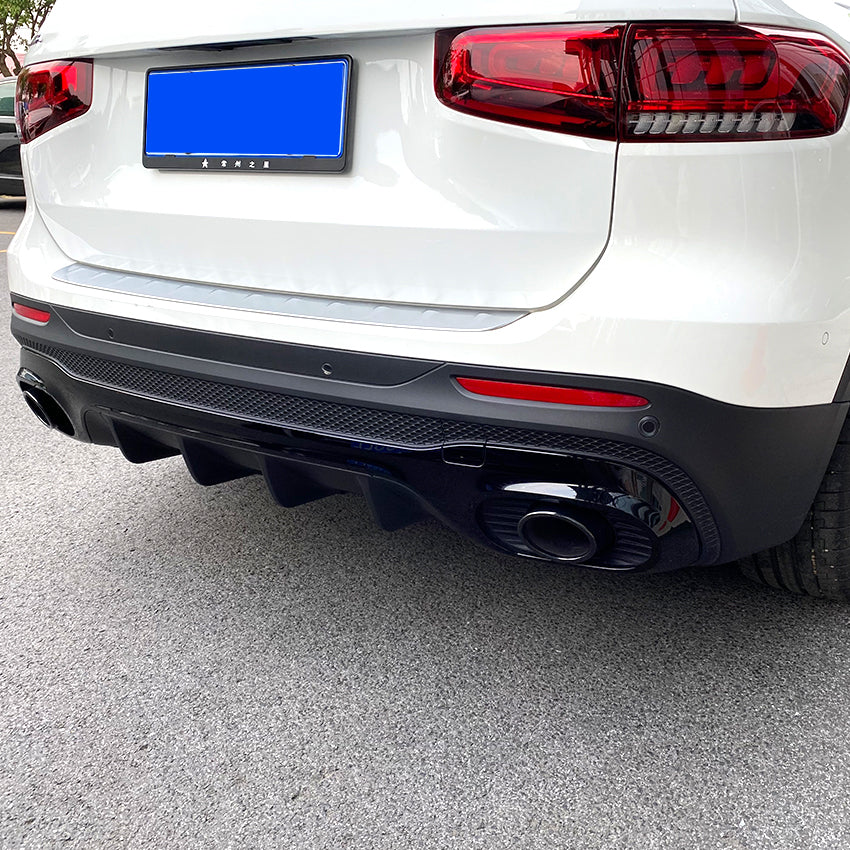 A Style Gloss Black Rear Diffuser for Mercedes Benz X247 GLB 19-26