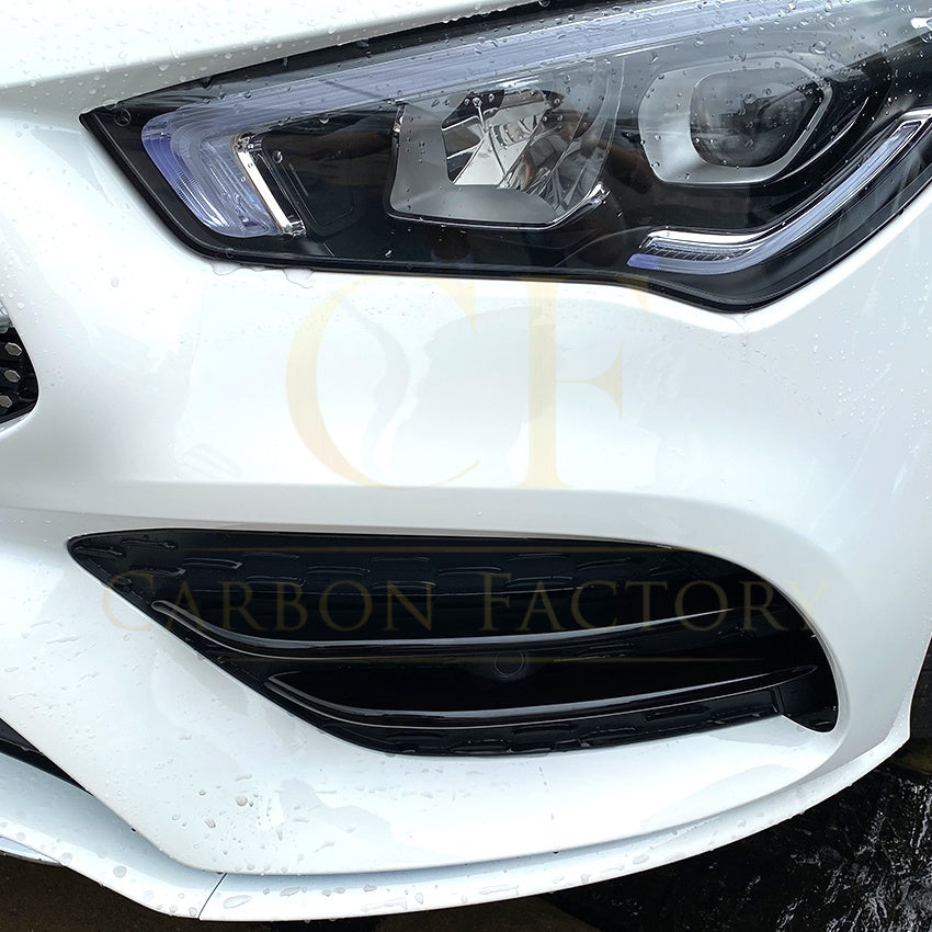 Gloss Black Front Side Trims for Mercedes Benz W118 CLA AMG 19-23 - Carbon Factory
