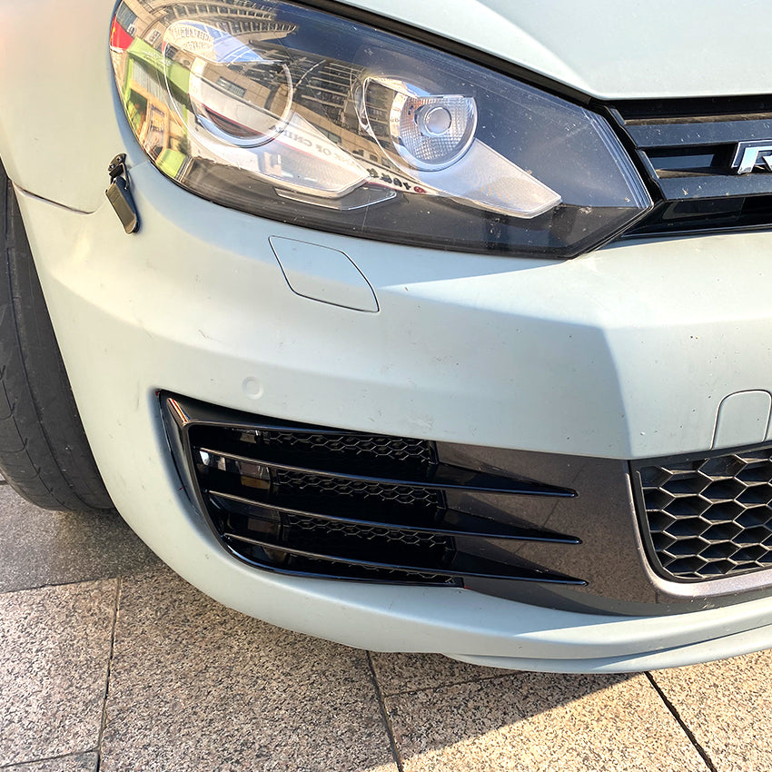 Gloss Black Front Bumper Trims for VW Golf MK6 GTI GTD 08-12