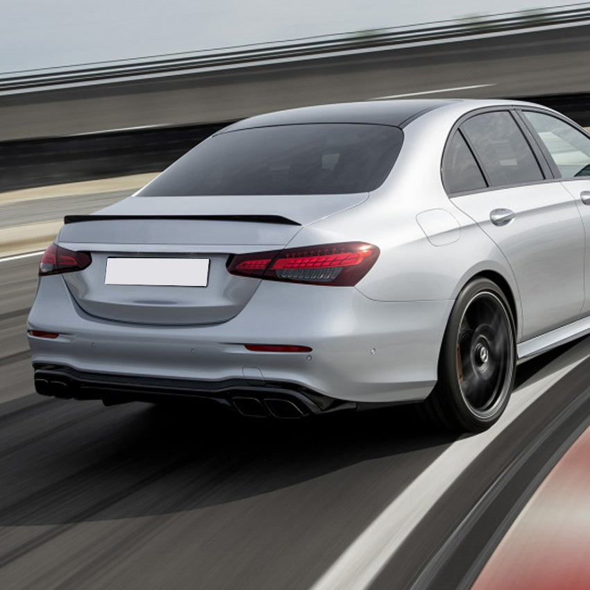 AMG Style Gloss Black Rear Diffuser and Exhaust tips for Mercedes Benz W213 C238 E Class 21-23 - Carbon Factory
