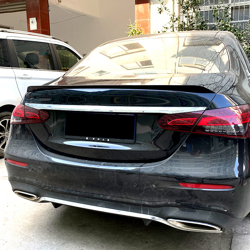 E63 Style Gloss Black Boot Spoiler for Mercedes Benz W213 E Class Saloon 16-23 - Carbon Factory