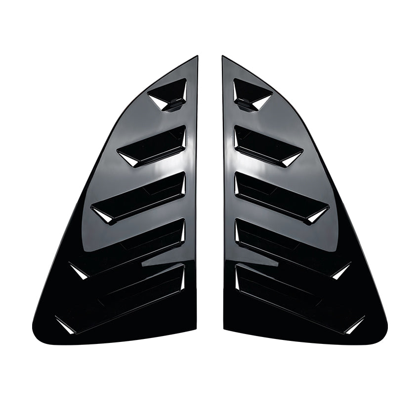 Gloss Black Window Louvers for VW Polo MK6 18-26
