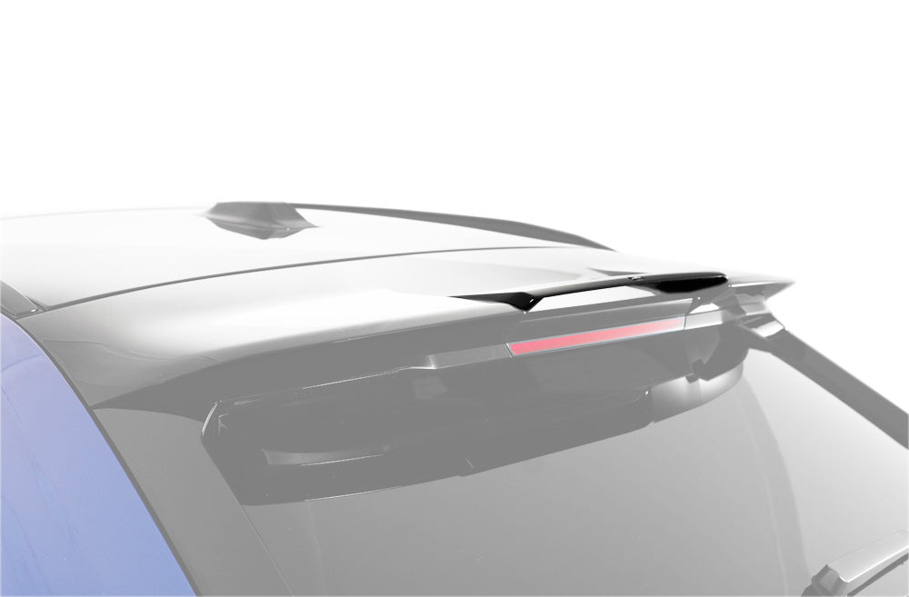 AC Schnitzer rear roof spoiler for BMW M5 G99, aerodynamic carbon fiber design enhancing sporty look and rear downforce.