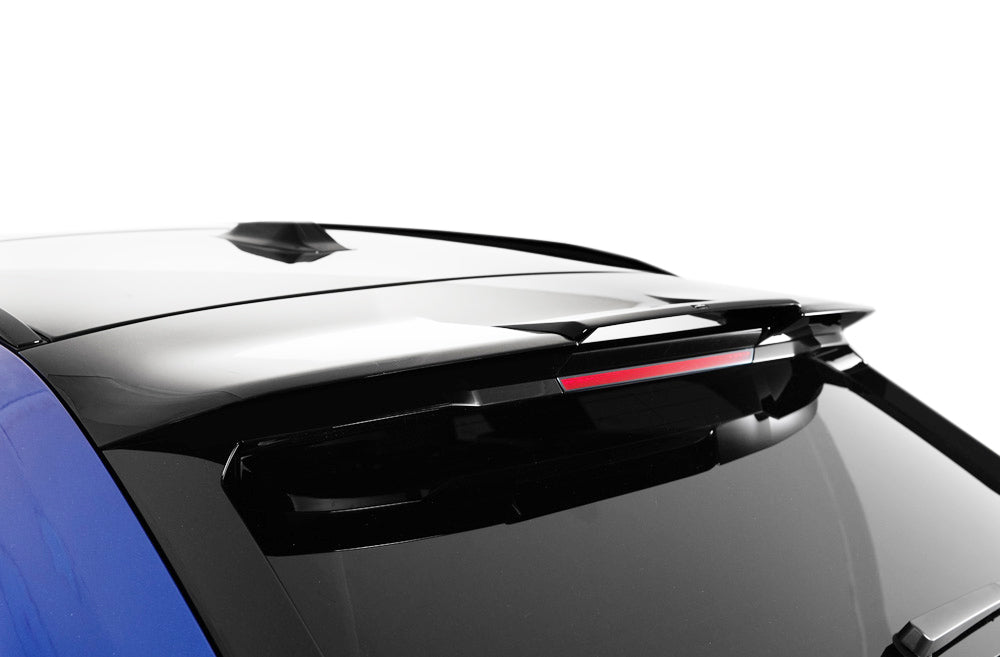 AC Schnitzer rear roof spoiler for BMW M5 G99, aerodynamic carbon fiber design, enhances sporty look and performance.