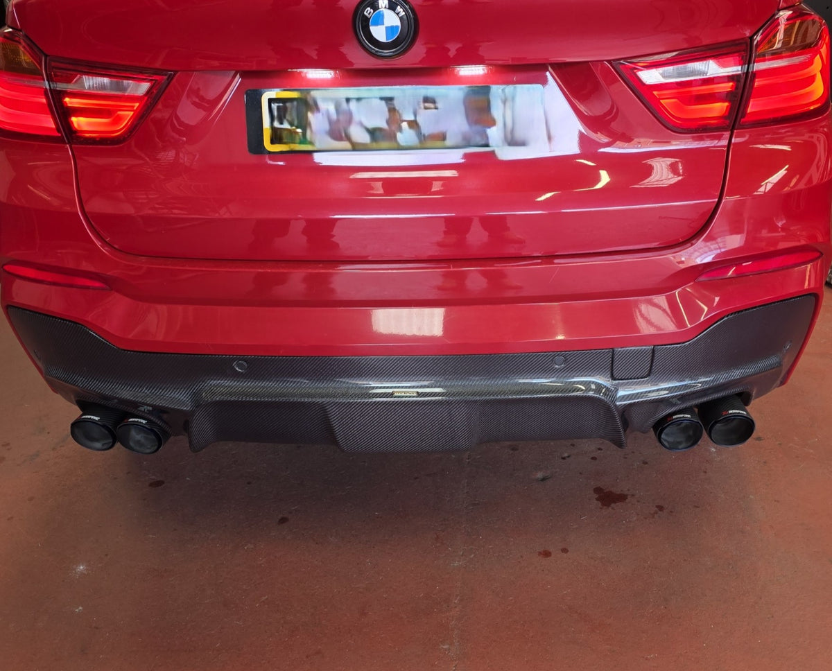 3D Style Carbon Fibre Rear Diffuser for BMW F26 X4 M Sport 15-Present