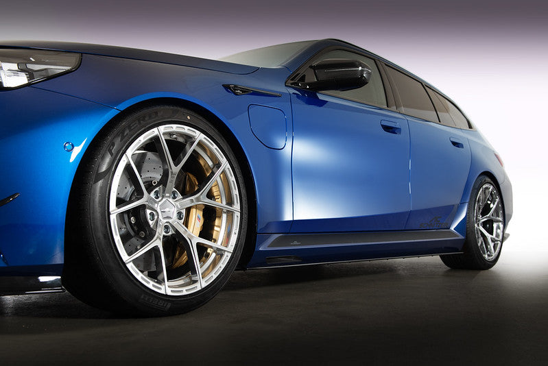 AC Schnitzer aerodynamic design package for BMW M5 G90/G99, featuring custom body kit and aerodynamic enhancements.
