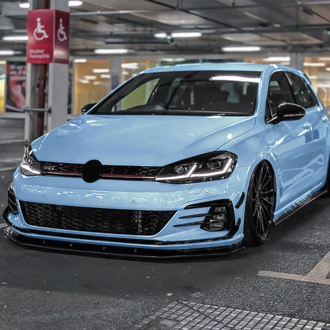 V Style Gloss Black Front Canards for VW Golf MK7.5 GTI 17-20