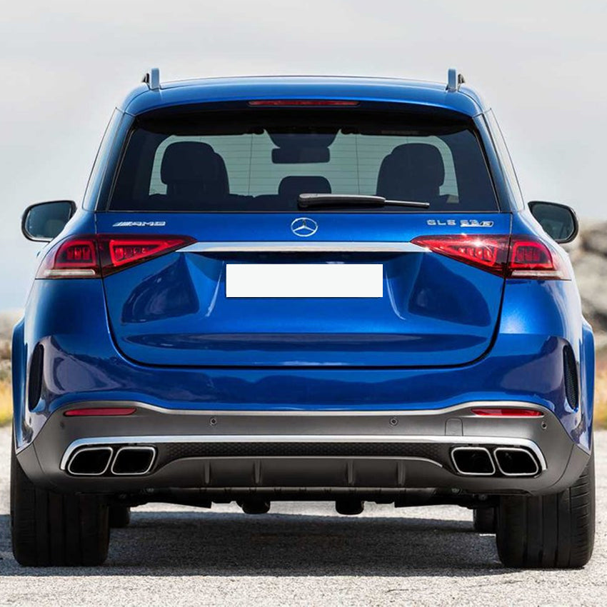 GLE63 Style Gloss Diffuser with exhaust tips for Mercedes Benz W167 GLE SUV 19-26