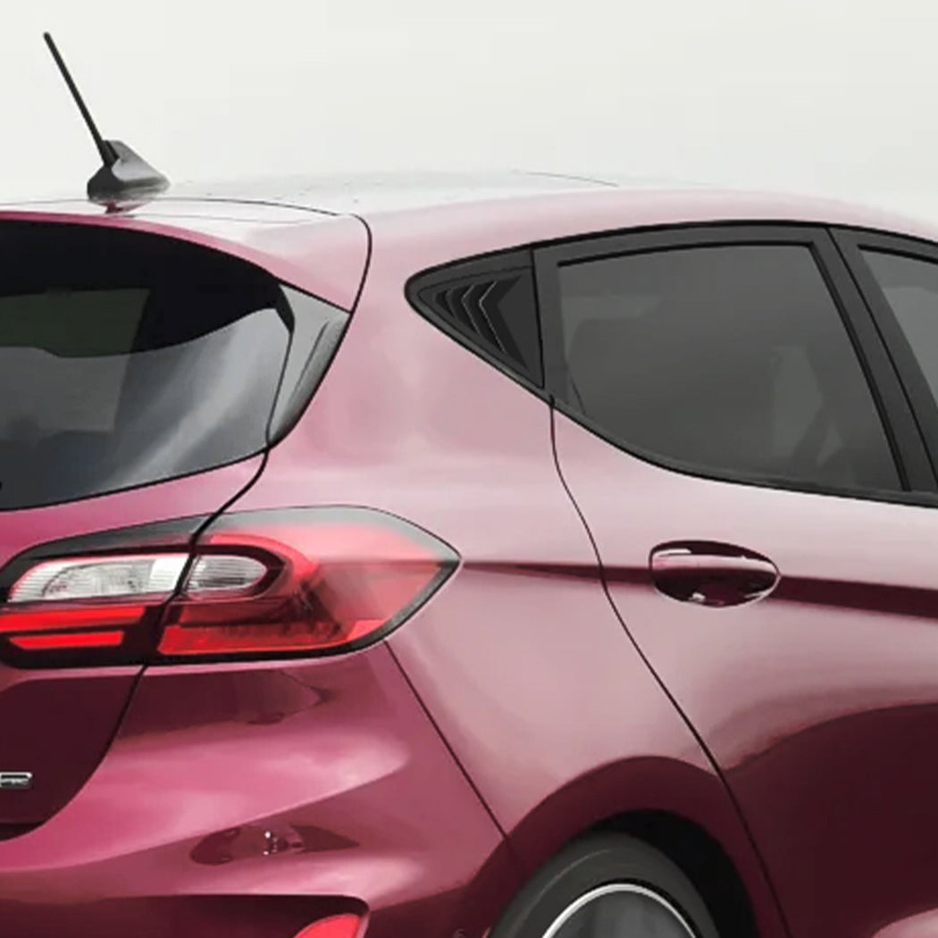 Gloss Black Window Louver Vents for Ford Fiesta B479 MK8 18-23