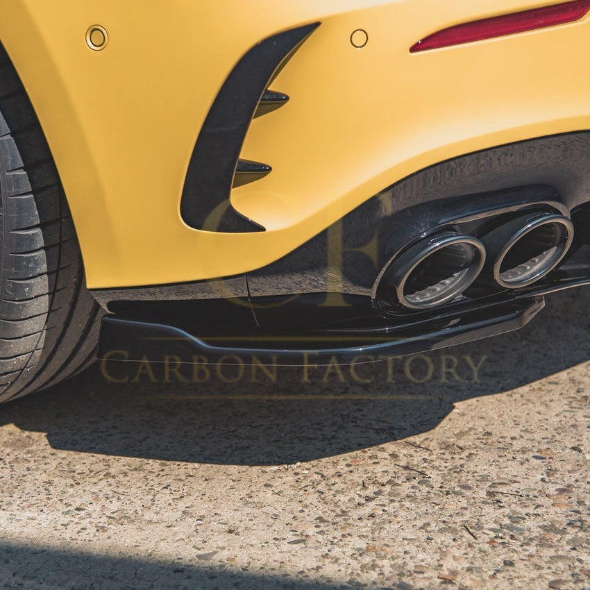 Gloss Black Rear Bumper Spats for Mercedes Benz W177 A35 A45 Hatchback 18-25 - Carbon Factory