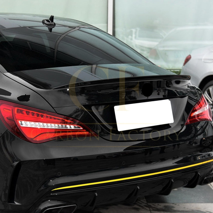 V Style Gloss Black Boot Spoiler for Mercedes Benz W117 CLA 13-19 - Carbon Factory