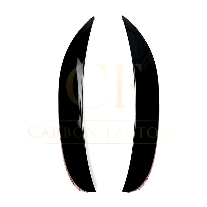 Gloss Black Front Canards (Short) for Mercedes Benz W205 C Class 19-21 - Carbon Factory