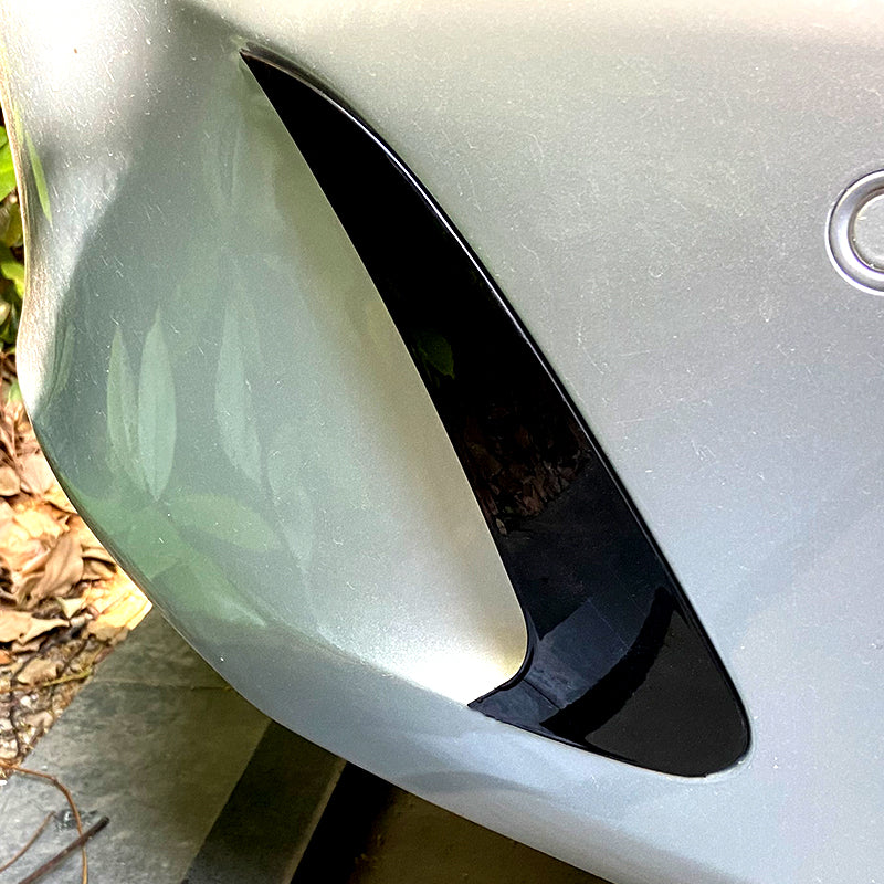 Gloss Black Rear Canards for Mercedes Benz C218 CLS 15-18
