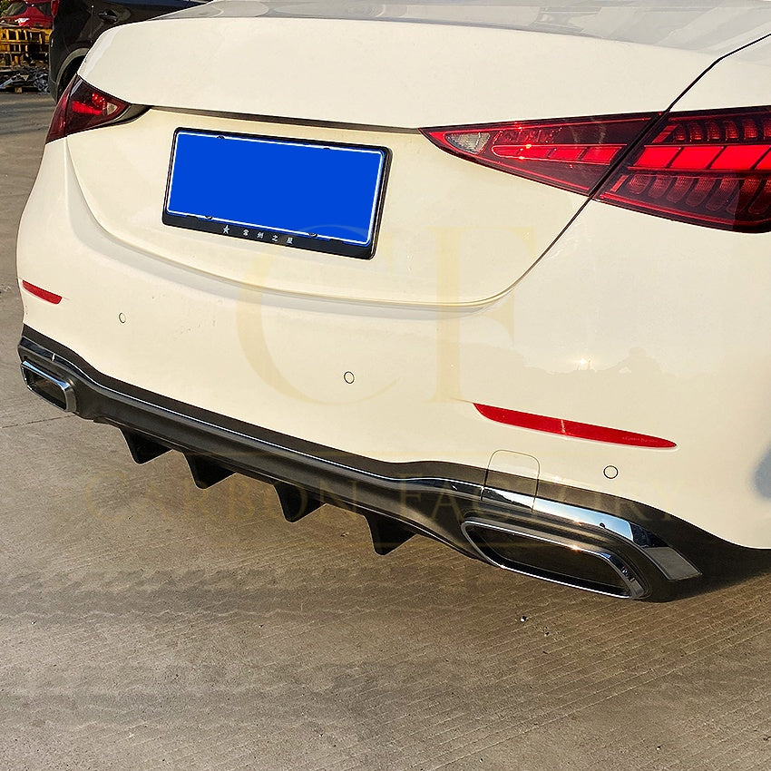 OEM Style Matt Black Rear Diffuser for Mercedes Benz W206 C Class 22-Present - Carbon Factory