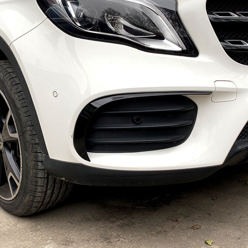 Gloss Black Front Canards for Mercedes Benz X156 GLA 13-19