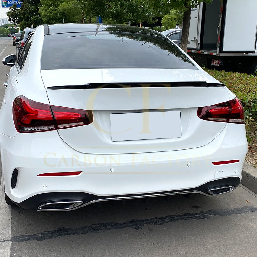 Brabus Style Gloss Black Boot Spoiler for Mercedes Benz W177 A Class Saloon 18-25 - Carbon Factory