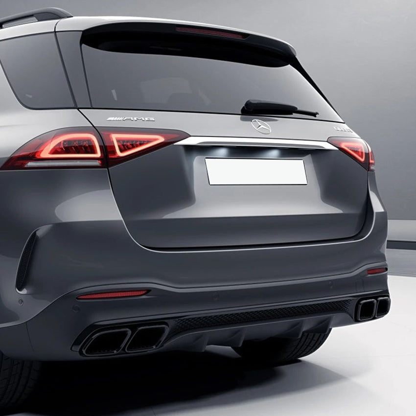 GLE63 Style Gloss Diffuser with exhaust tips for Mercedes Benz W167 GLE SUV 19-26