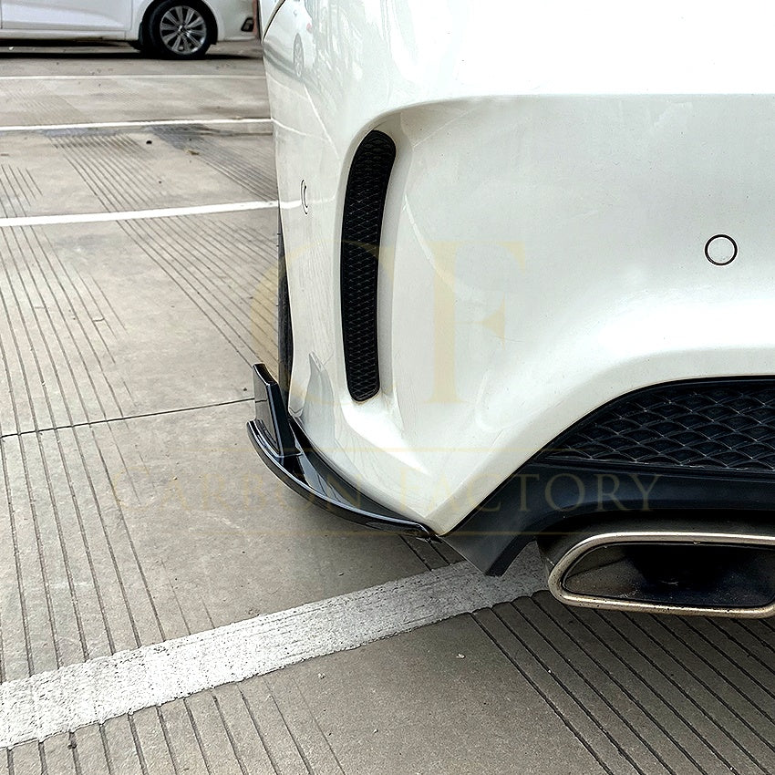 Gloss Black Rear Bumper Spats for Mercedes Benz W117 CLA 13-19 - Carbon Factory