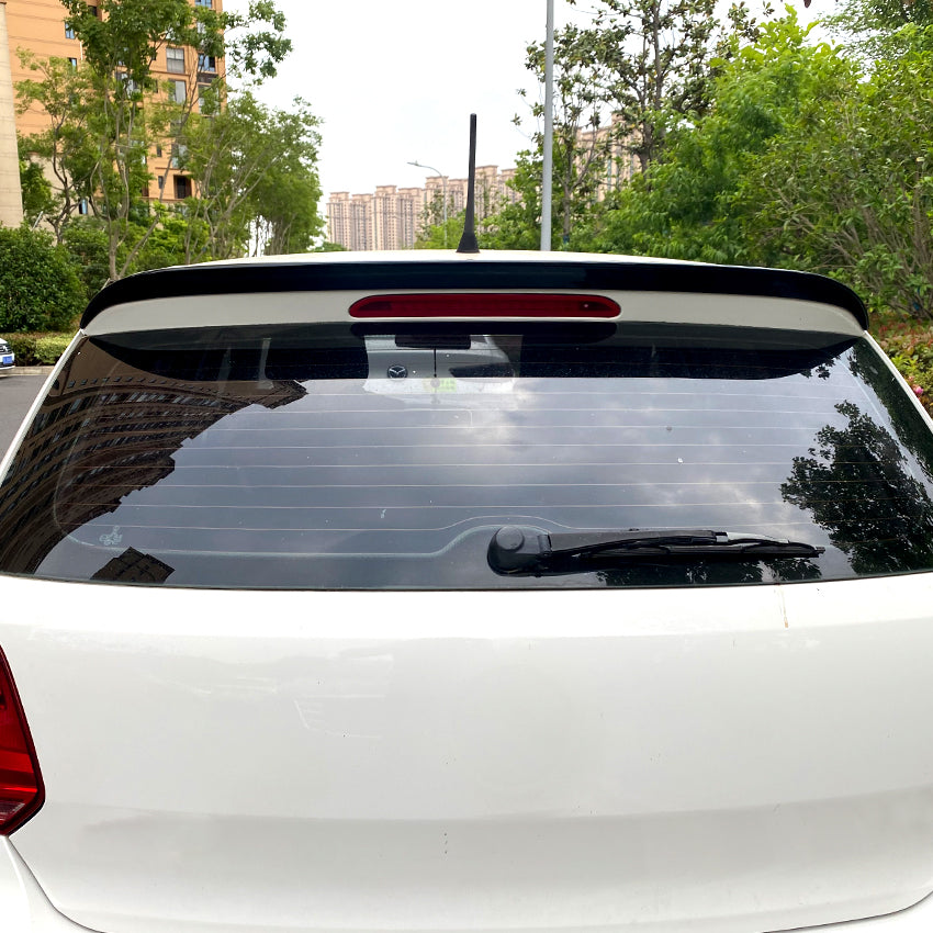 GT Style Gloss Black Roof Spoiler for VW Polo MK5 6R 6C Standard model 10-17
