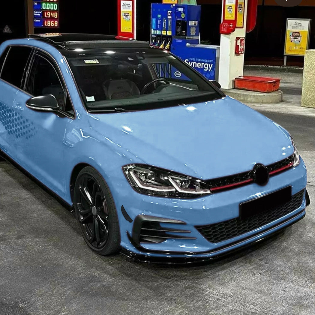 V Style Gloss Black Front Canards for VW Golf MK7.5 GTI 17-20