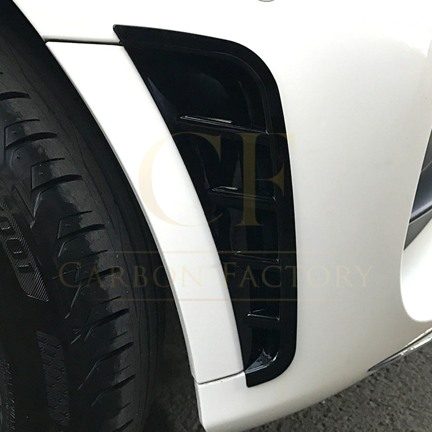 Gloss Black Front Bumper Trims for Mercedes Benz W205 C Class 19-21 - Carbon Factory