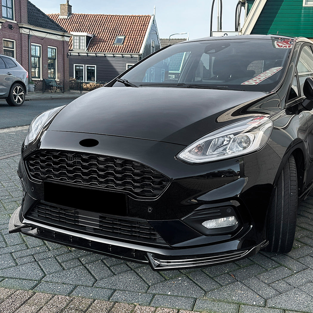 Gloss Black Front Splitter for Ford Fiesta ST B479 MK8 18-20