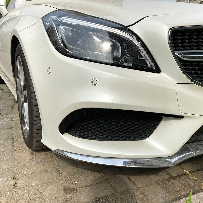 Gloss Black Front Canards for Mercedes Benz C218 CLS 15-18