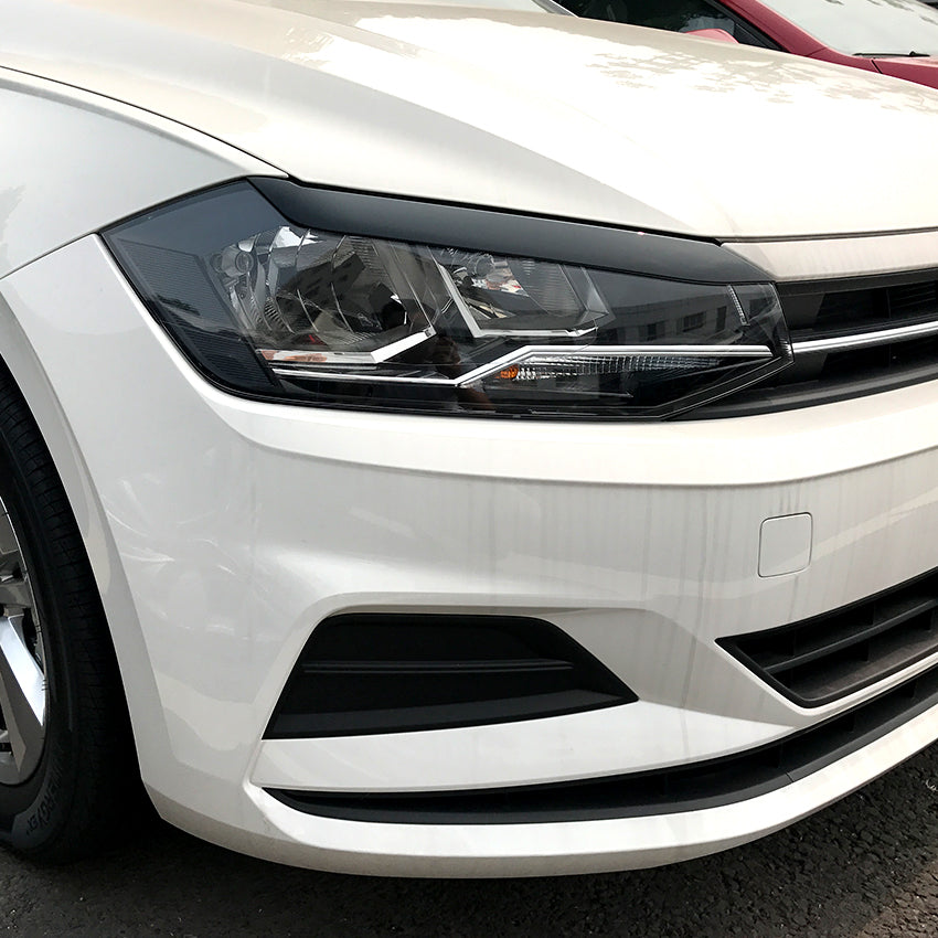 Gloss Black Headlight Trims for VW Polo MK6 18-26