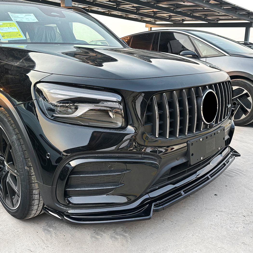 A Style Gloss Black Front Splitter for Mercedes Benz X247 GLB 24-26