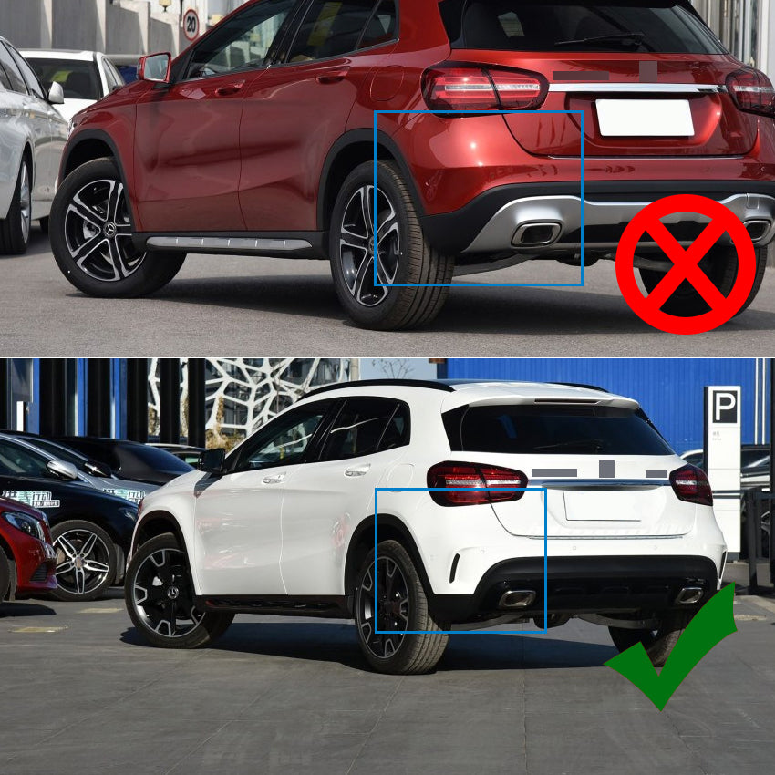 Gloss Black Rear Canards for Mercedes Benz X156 GLA 13-19