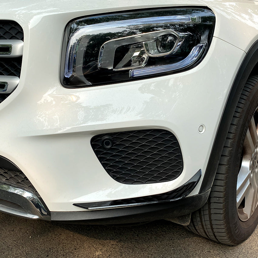 Gloss Black Front Canards for Mercedes Benz X247 GLB 19-23
