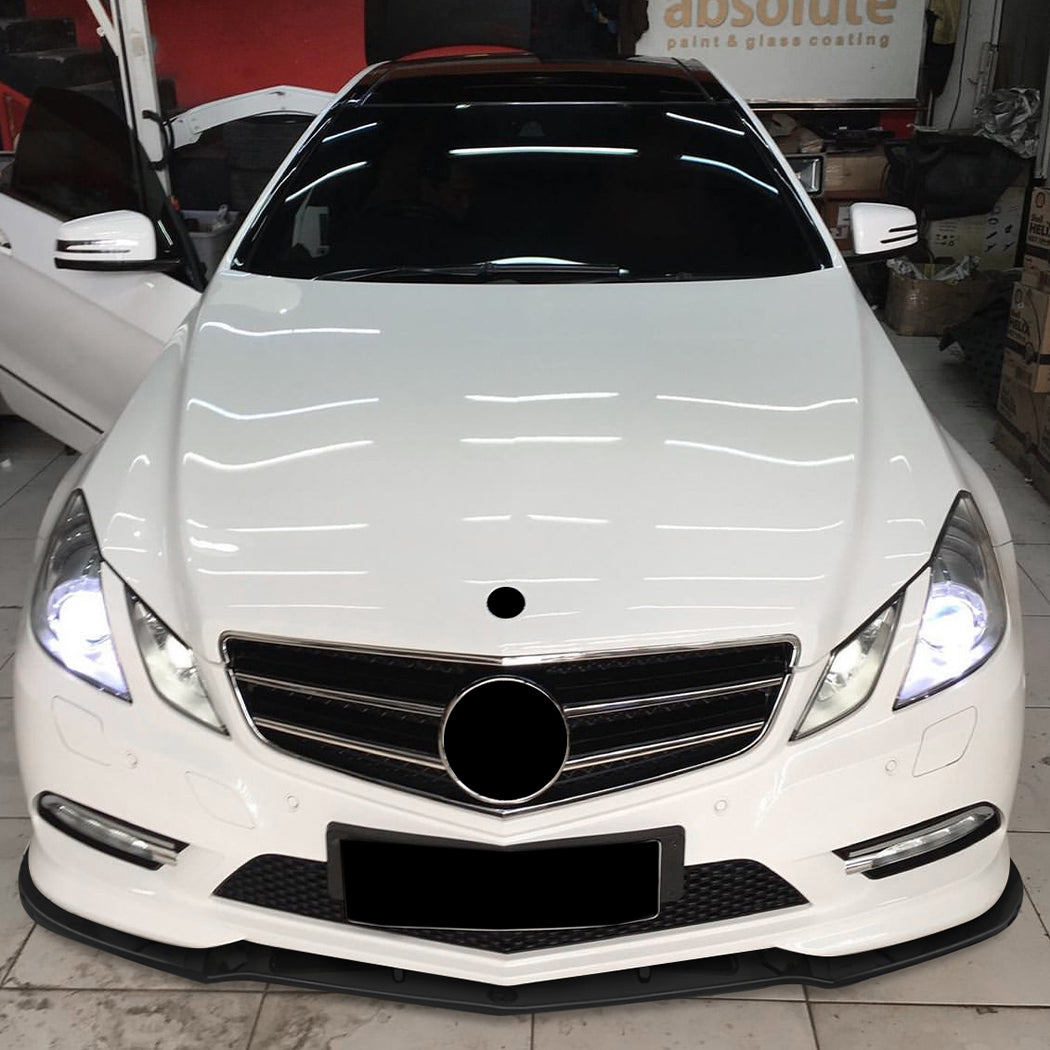 AMG Style Gloss Black Front Splitter for Mercedes Benz C207 E Class Coupe AMG 10-12 - Carbon Factory
