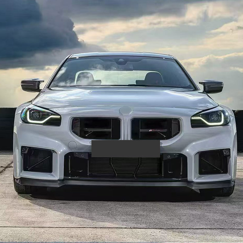 CS Style Gloss Black Front Splitter for BMW G87 M2 23-Present