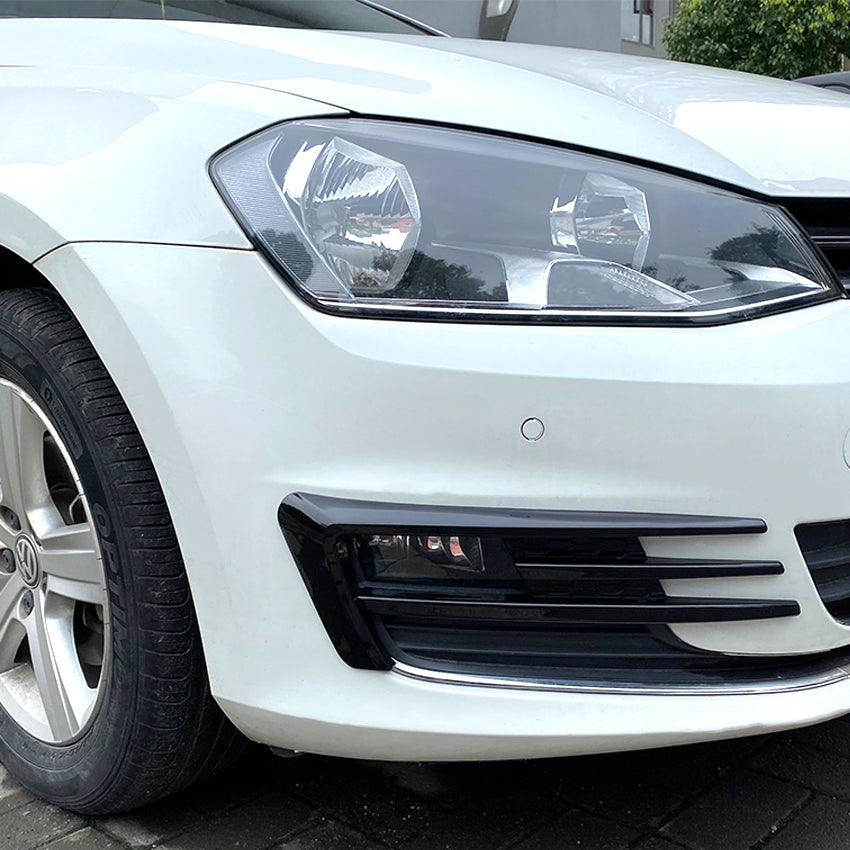 V Style Gloss Black Front Canards for VW Golf MK7 14-16