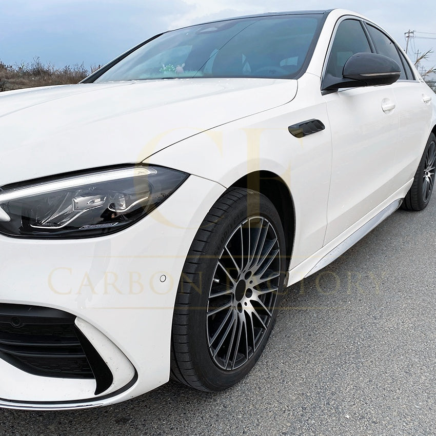 Gloss Black Front Fender Trims for Mercedes Benz W206 C Class 22-Present - Carbon Factory