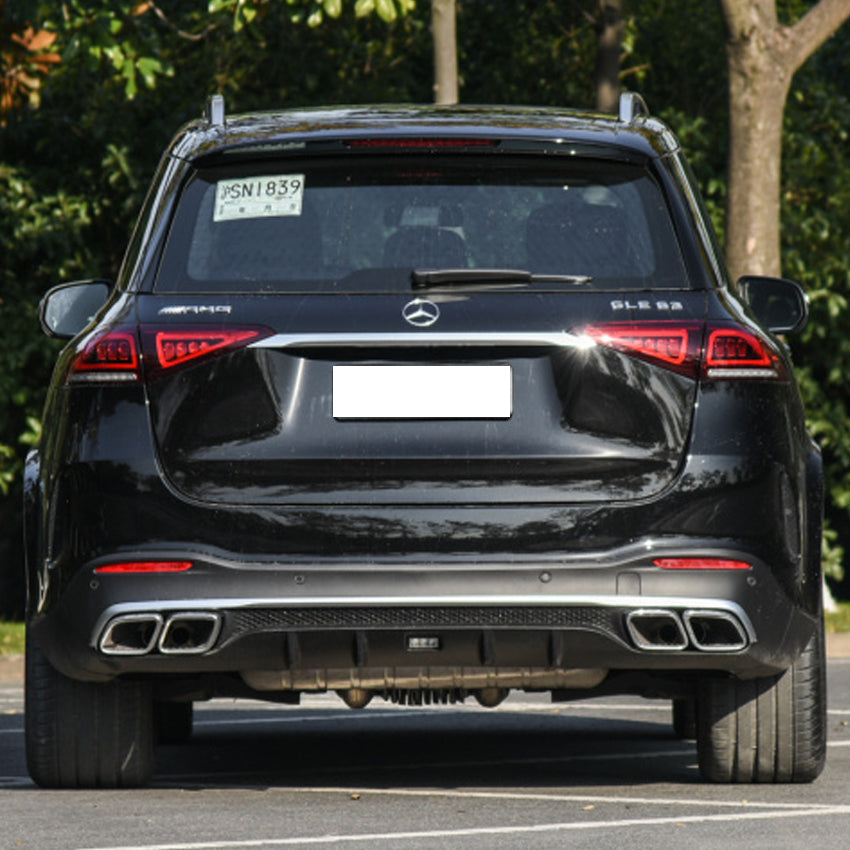 GLE63 Style Gloss Diffuser with exhaust tips for Mercedes Benz W167 GLE SUV 19-26