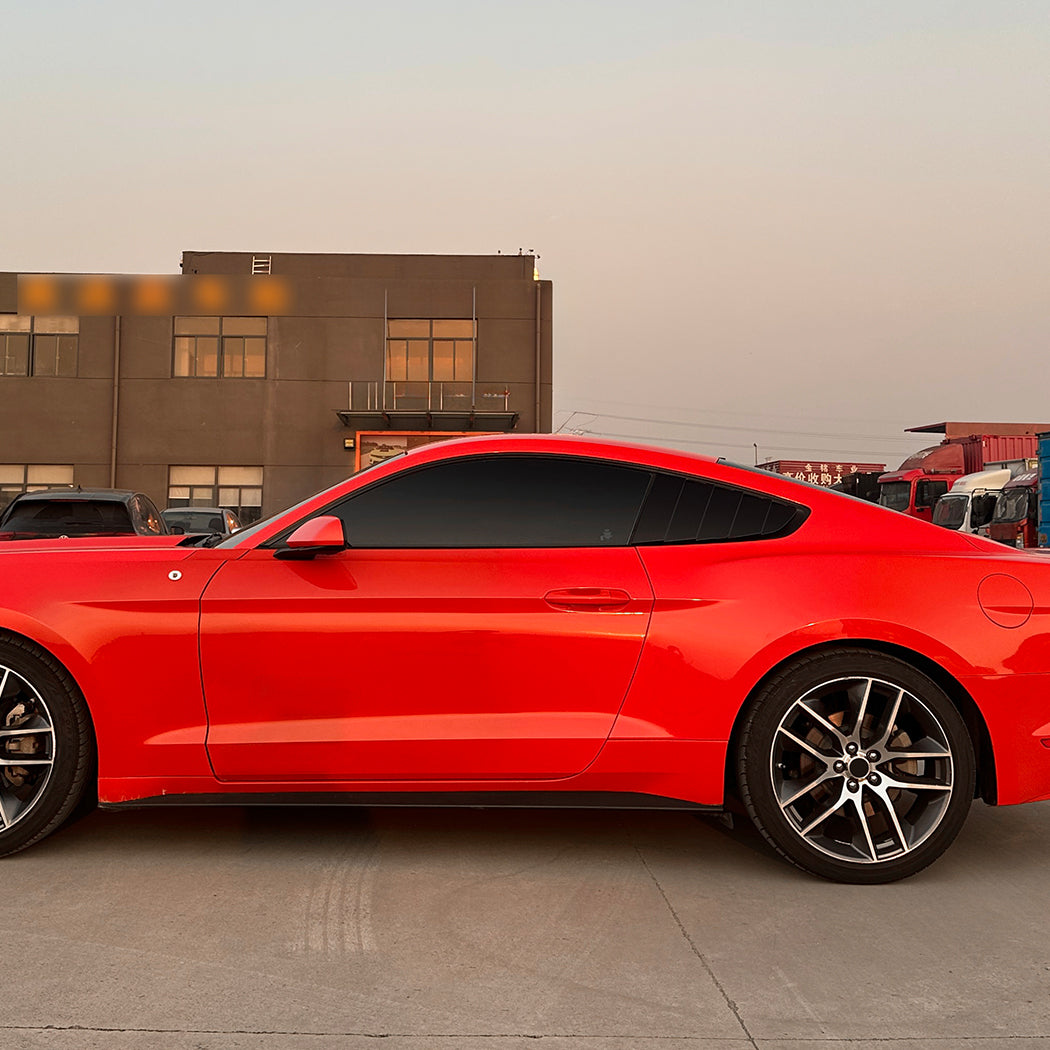 Gloss Black Window Louver Vents for Ford Mustang S550 MK6 15-23