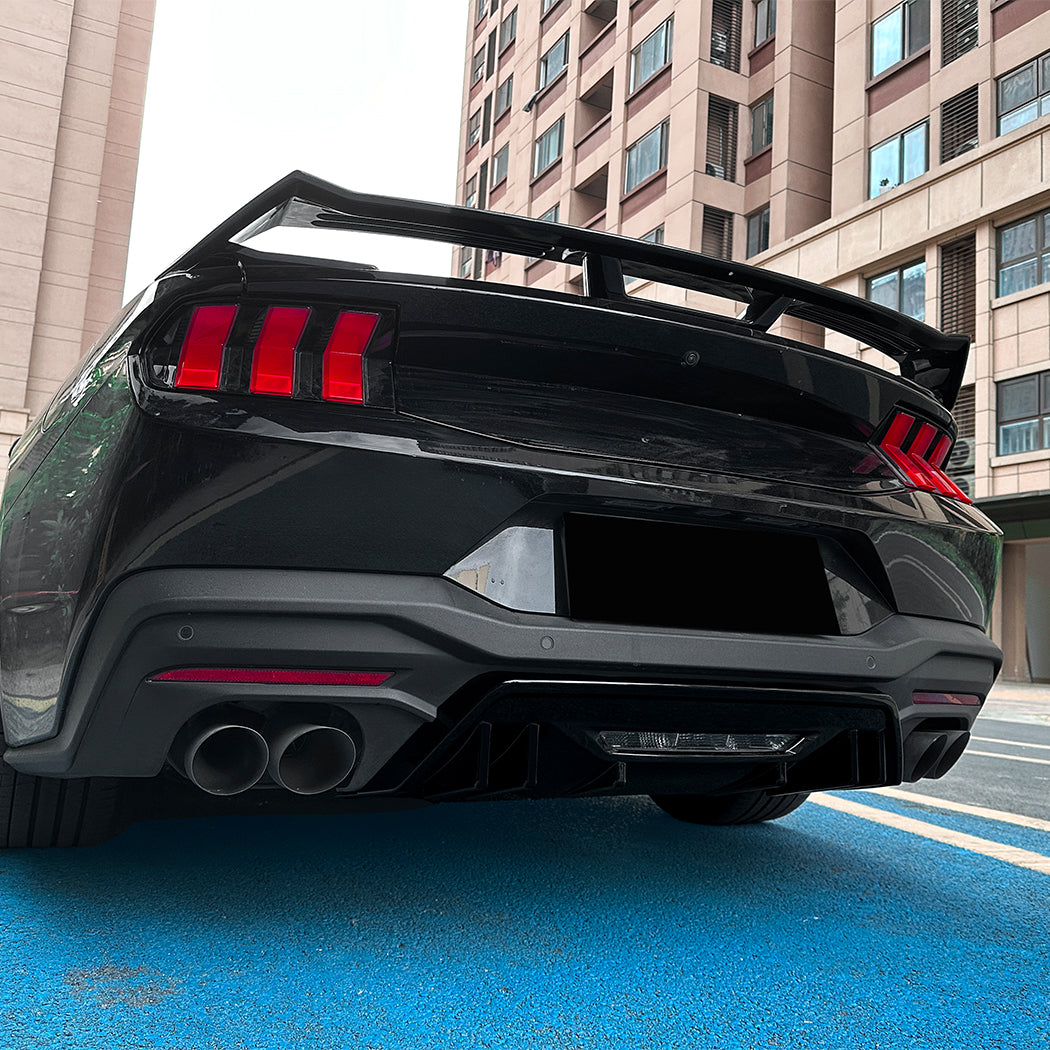 Gloss Black Rear Diffuser for Ford Mustang S650 MK7 24-Present
