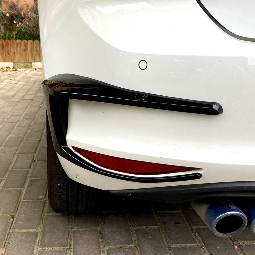 V1 Gloss Black Rear Canards for VW Golf MK7 13-16