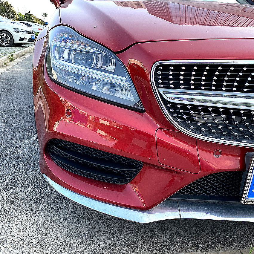 Gloss Black Front Side Grilles for Mercedes Benz C218 CLS 15-18